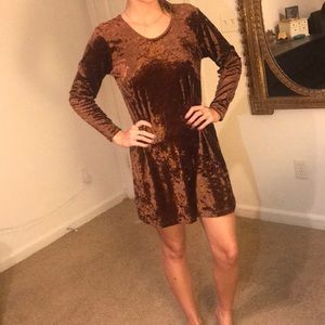 -vintage- crushed velvet mini shift dress